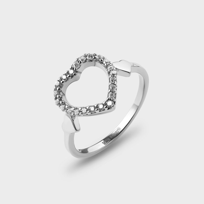 Кольцо Серебристая Любовь