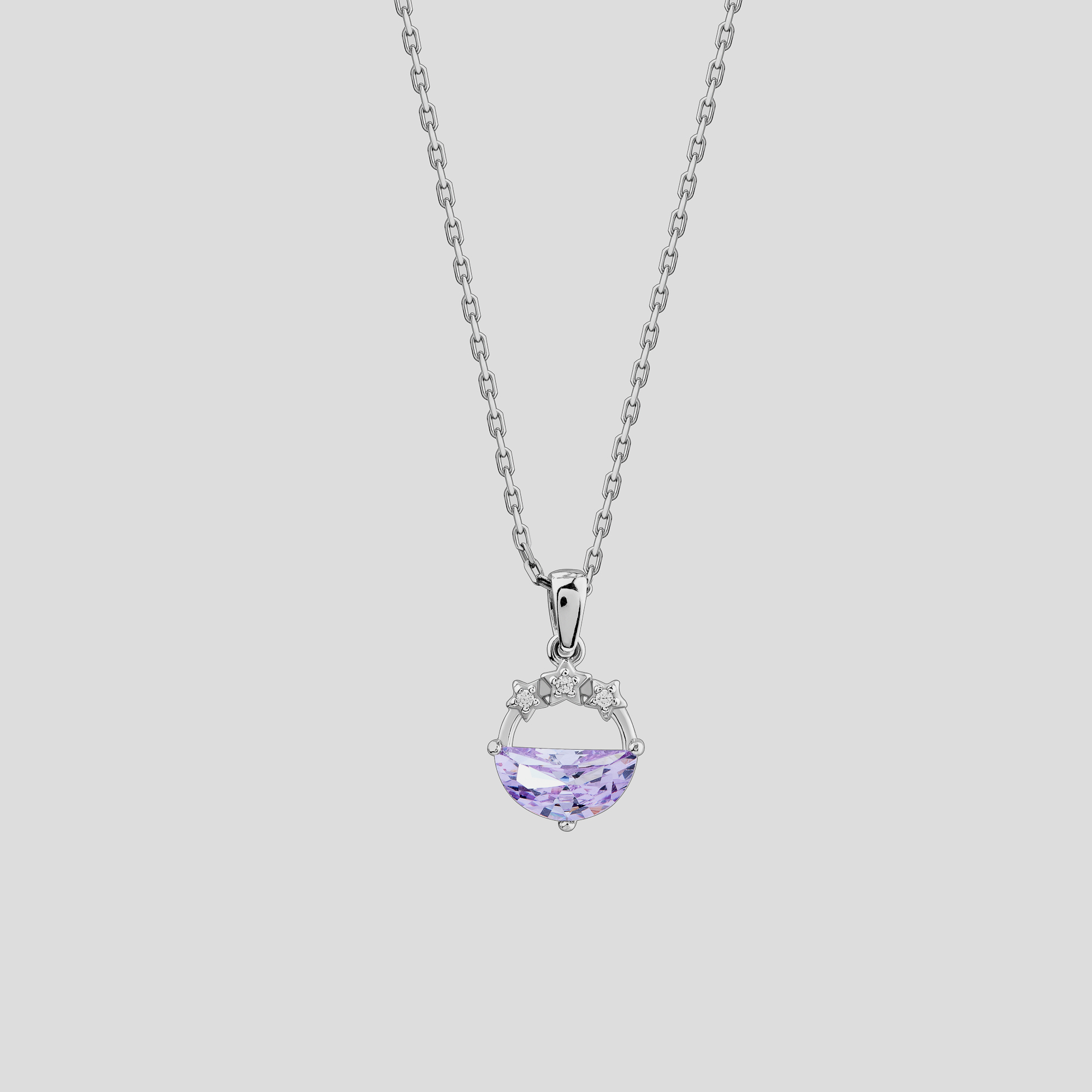 

Серебряная подвеска Minimal 61124р-violet