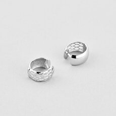 Круглые серьги кольца из серебра