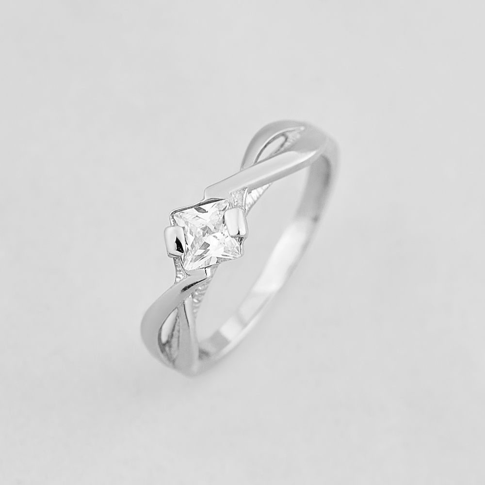 

Серебряное кольцо Minimal ВАН к б б.з Rh (16р
