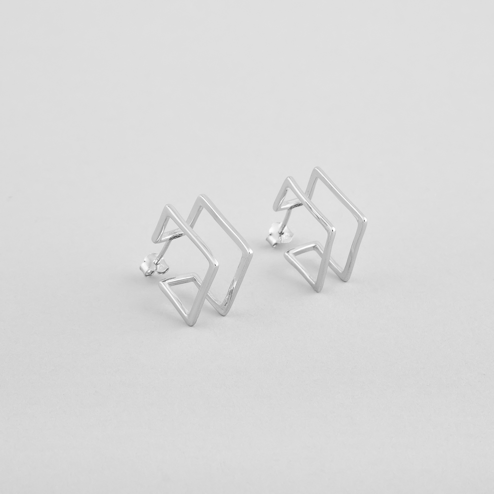

Серебряные серьги Minimal 520878