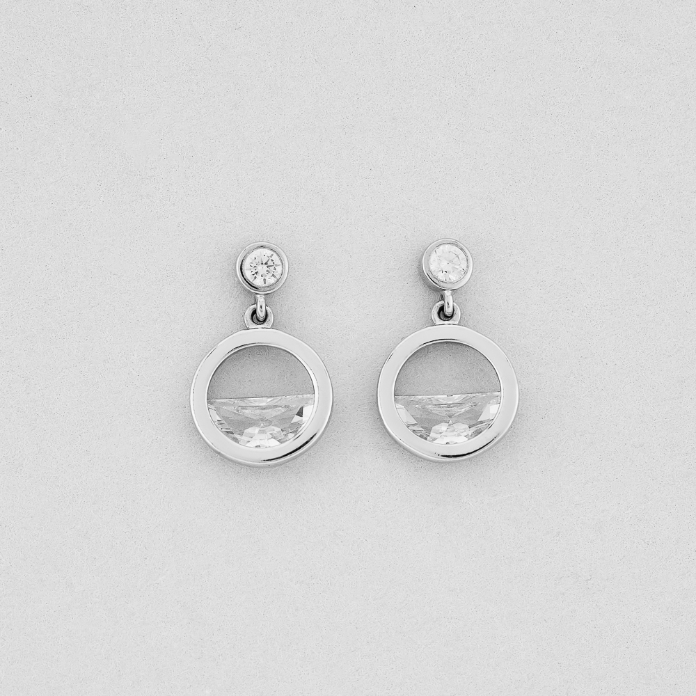 

Серебряные серьги Minimal 21126p-white