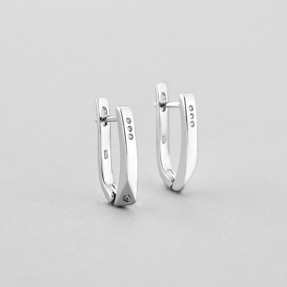 

Серебряные серьги Minimal 520750б