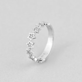 Кольца со звездой серебряные