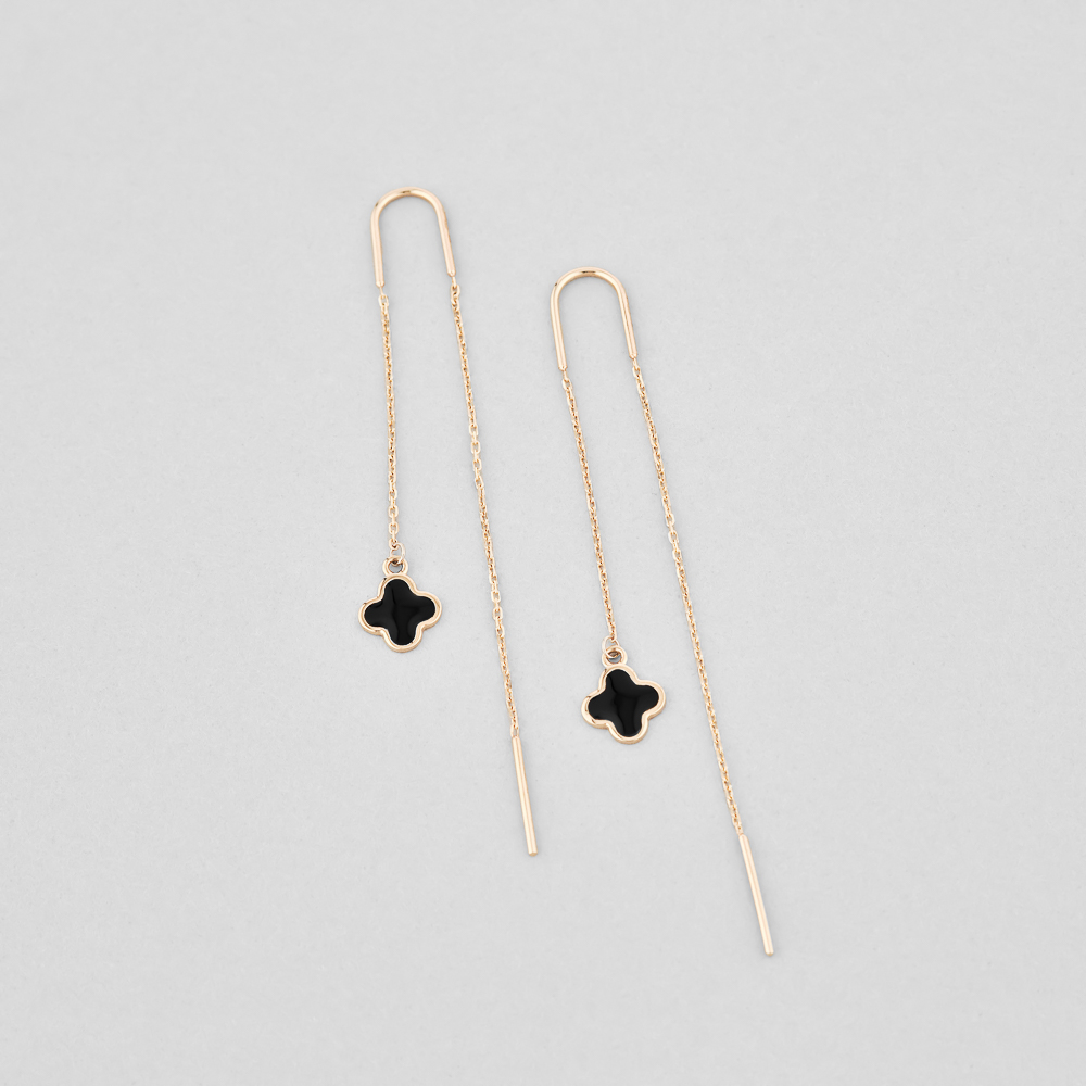 

Золотые серьги Minimal 231660мэ-ж-black