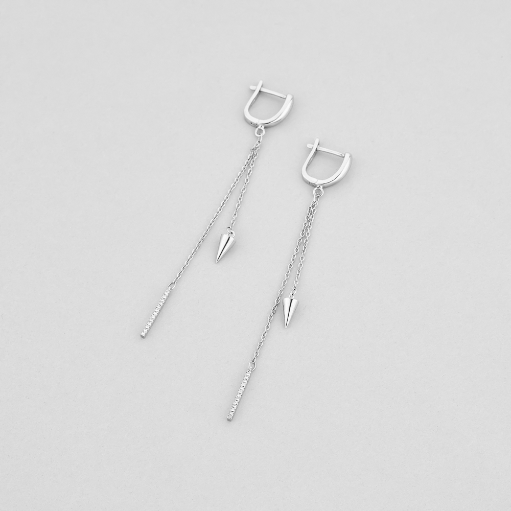 

Серебряные серьги Minimal 520465б
