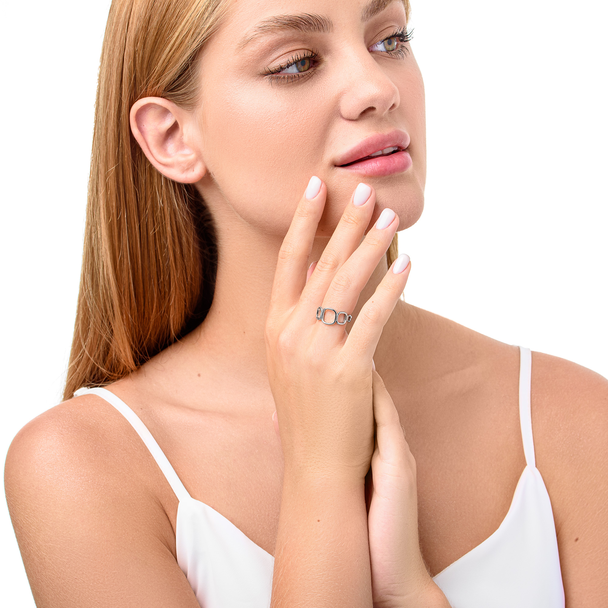 

Серебряное кольцо Minimal FR16302- 17