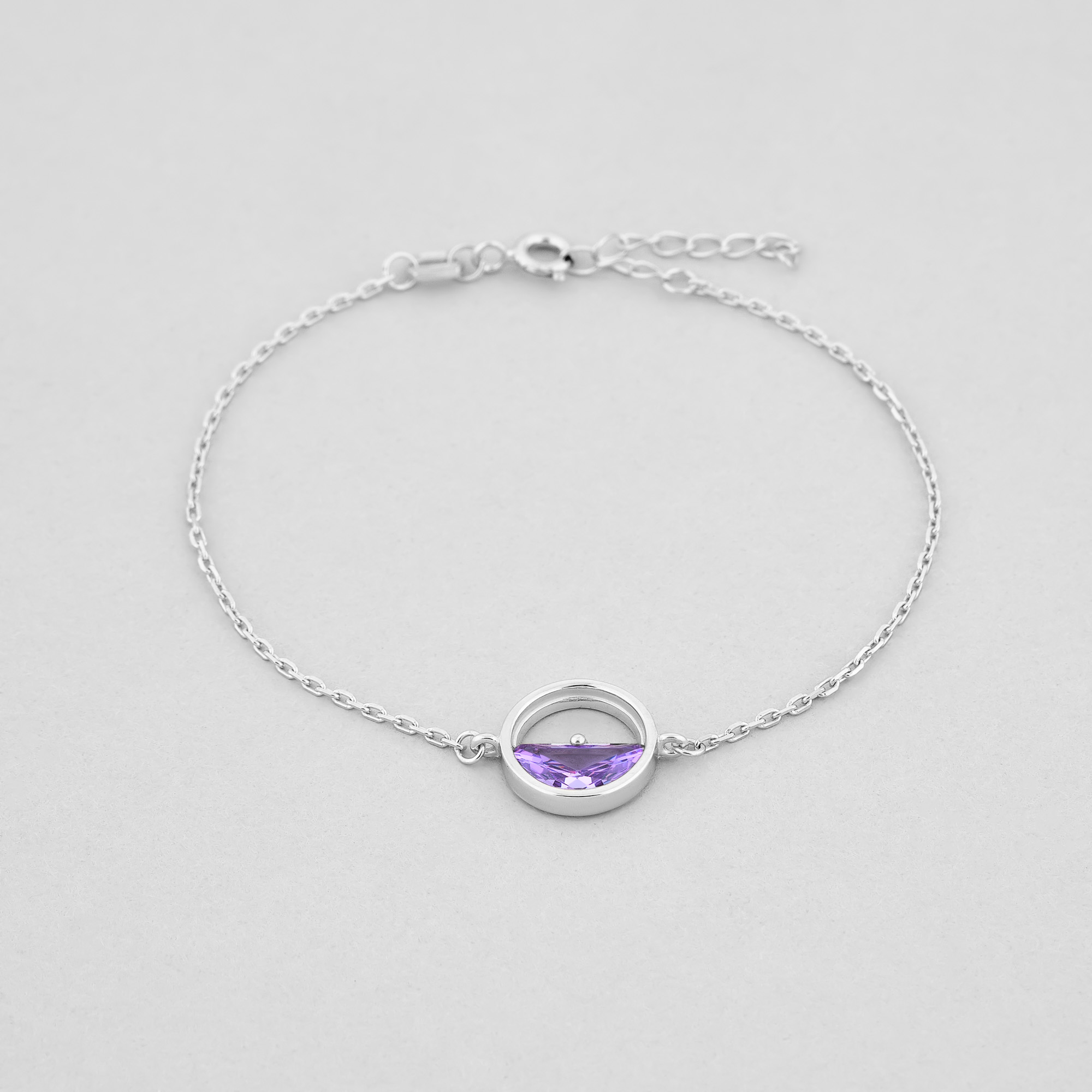 

Серебряный браслет Minimal 41121р-dark-purple
