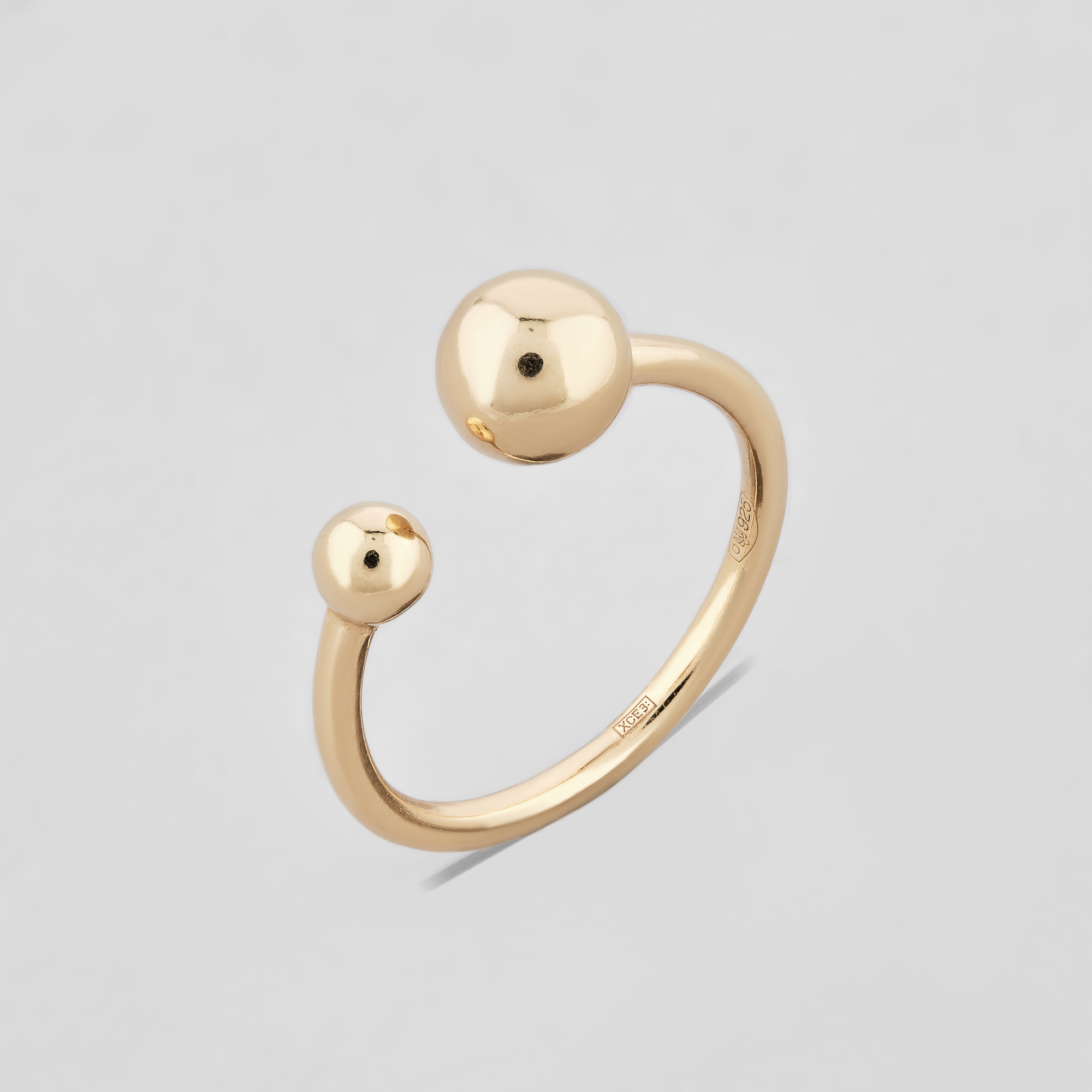 

Серебряные кольца с позолотой Minimal 10097-13,5п