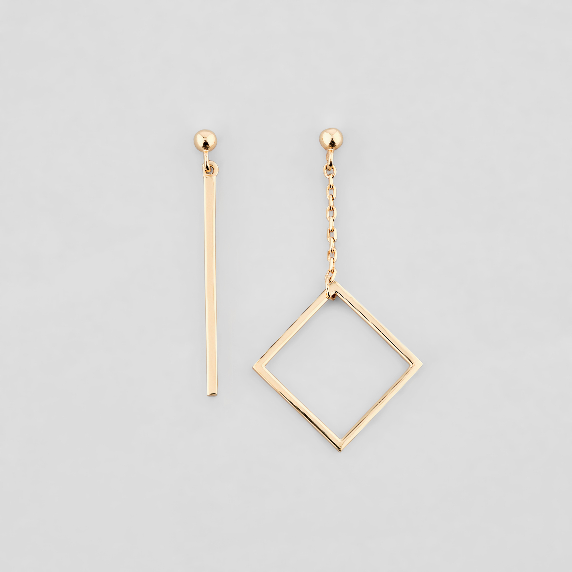 

Серебряные серьги с позолотой Minimal 20298-1п