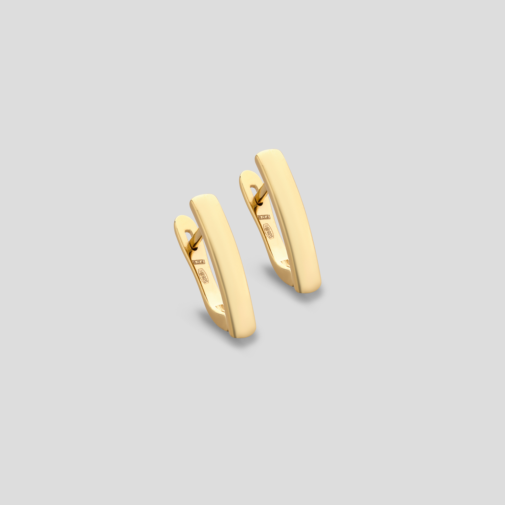 

Серебряные серьги с позолотой Minimal 2083п