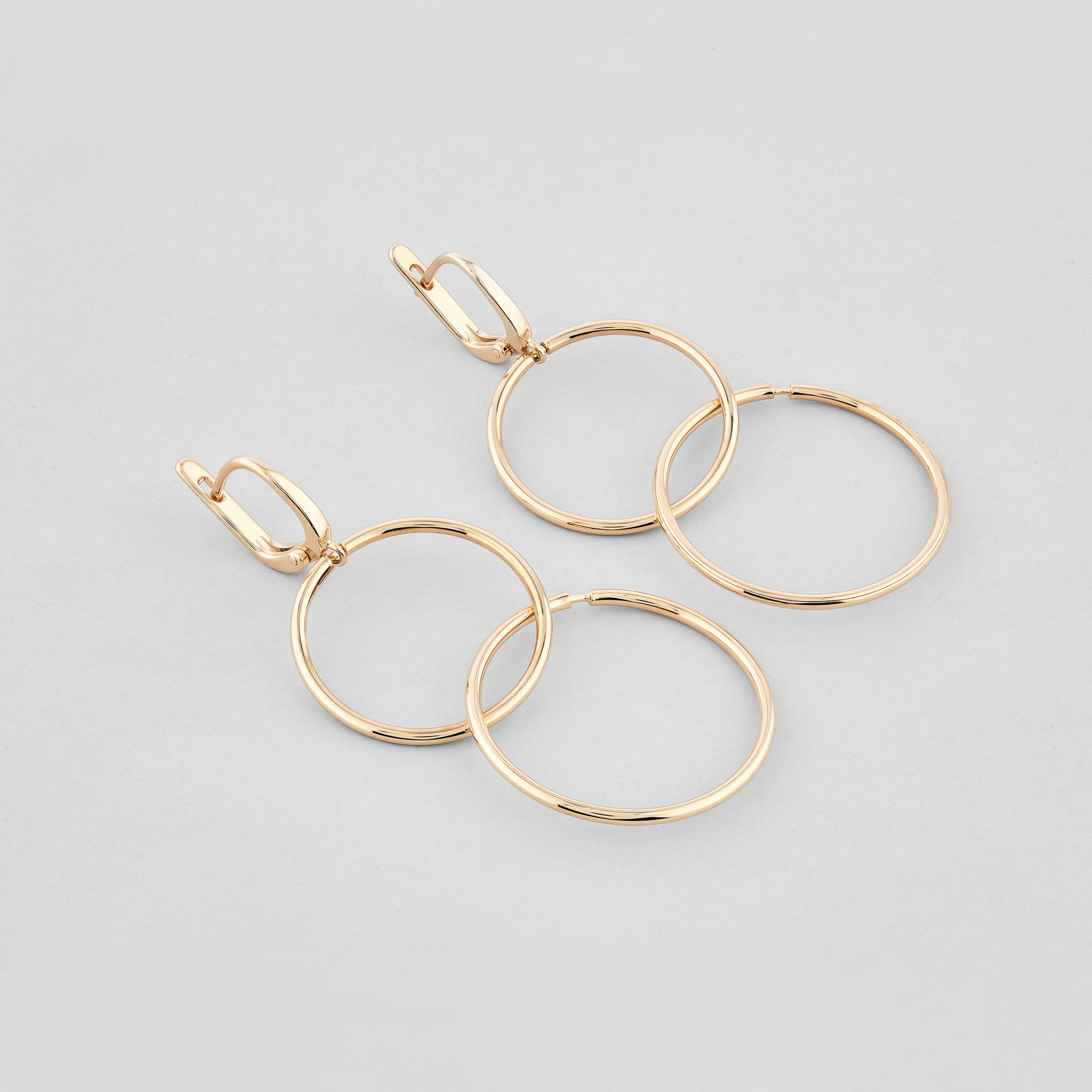 

Серебряные серьги с позолотой Minimal С0114ж