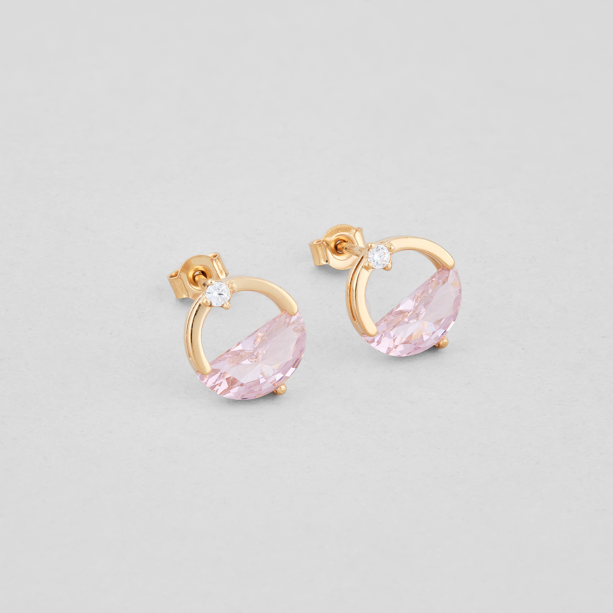 

Серебряные серьги с позолотой Minimal 21122-50п-pink