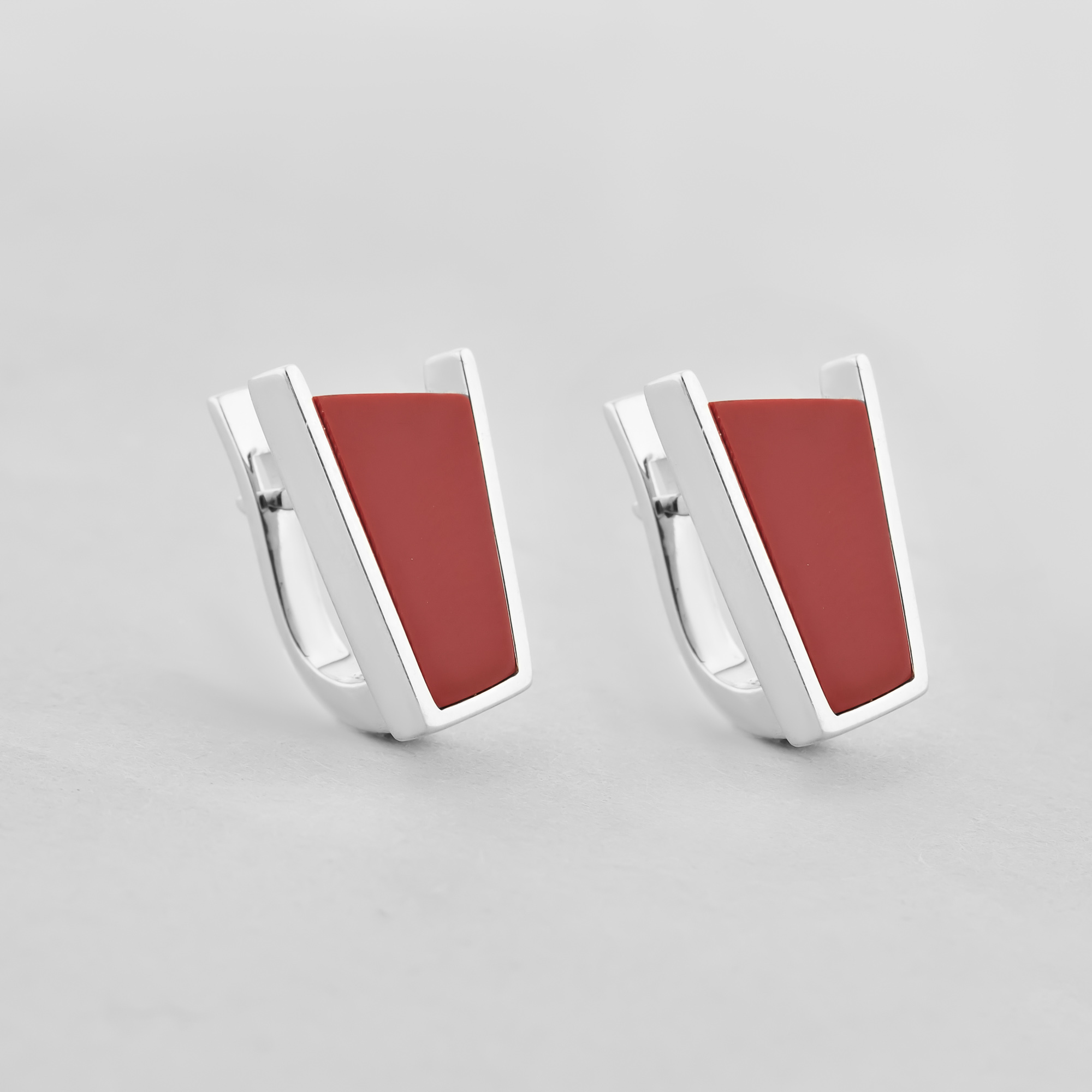 

Серебряные серьги Minimal 1842-red