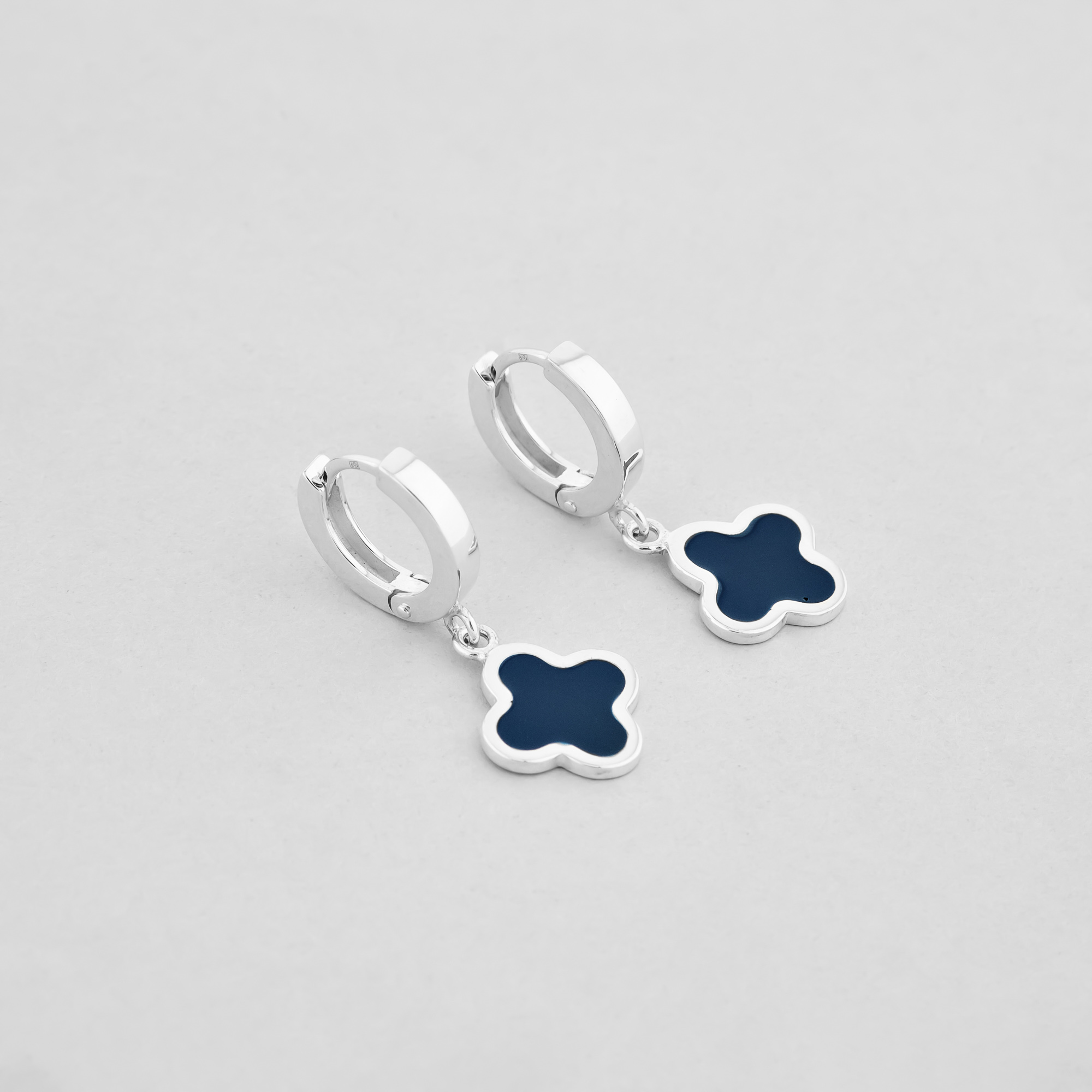 

Серебряные серьги Minimal 1846-blue