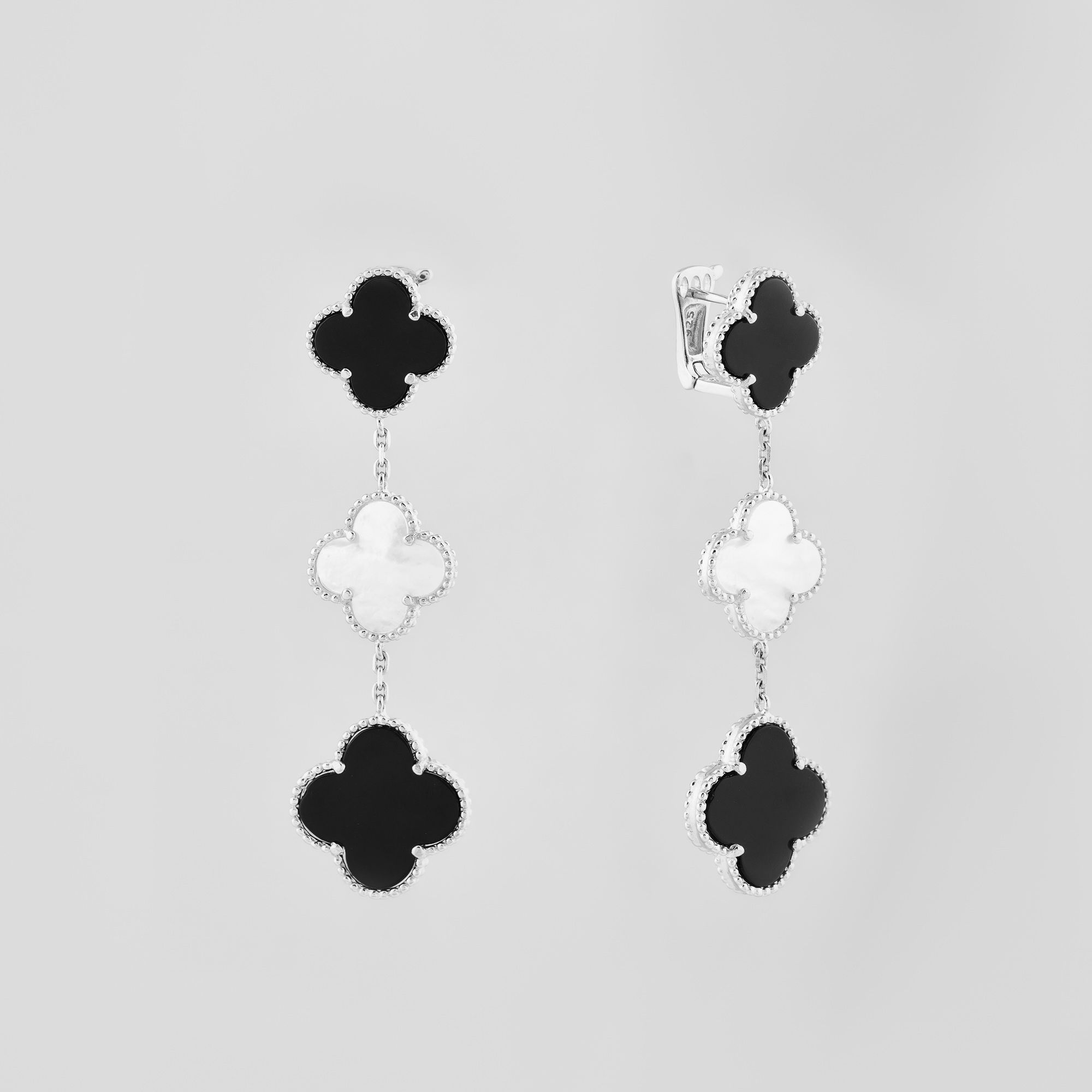 

Серебряные серьги Minimal 520638чб