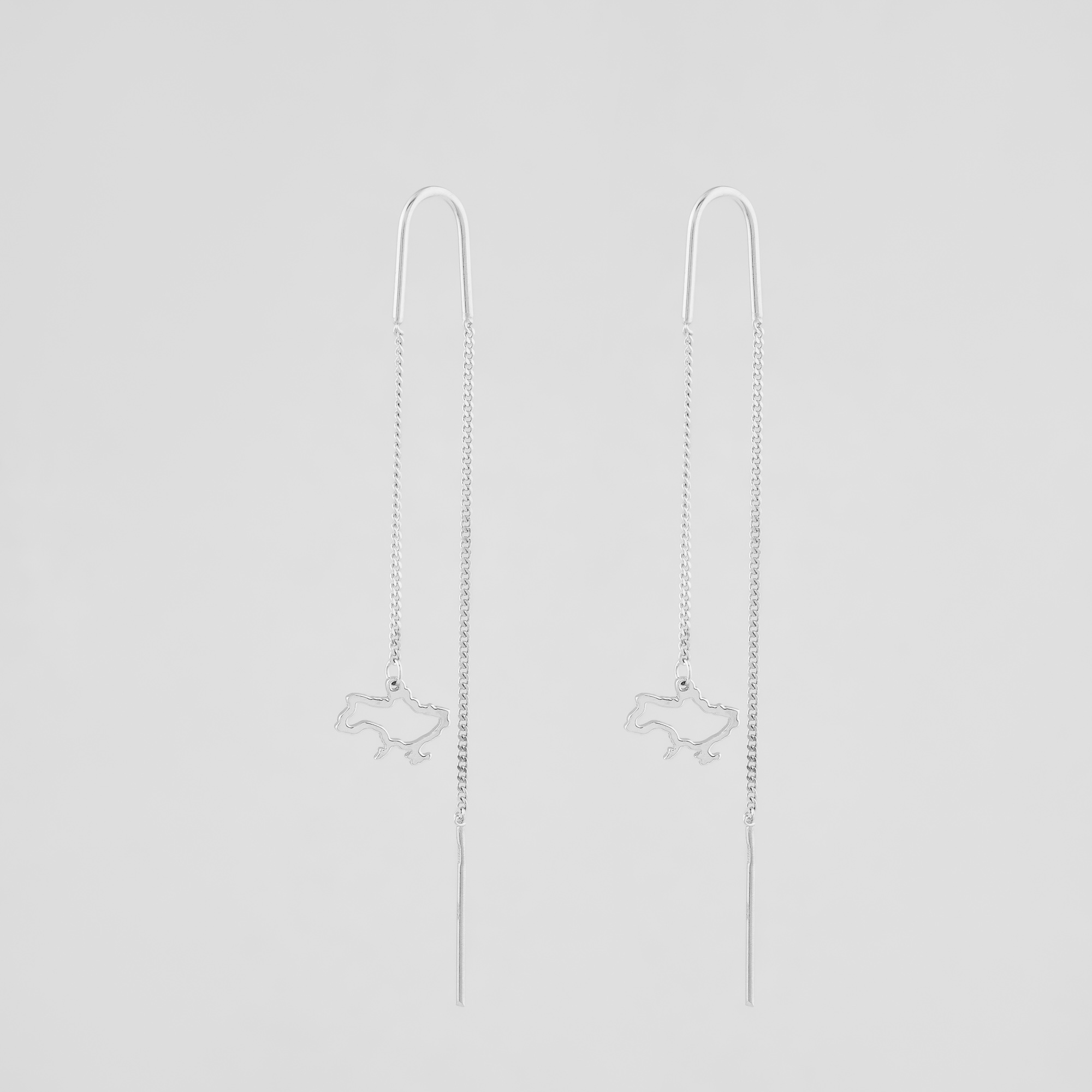 

Серебряные серьги Minimal 521046