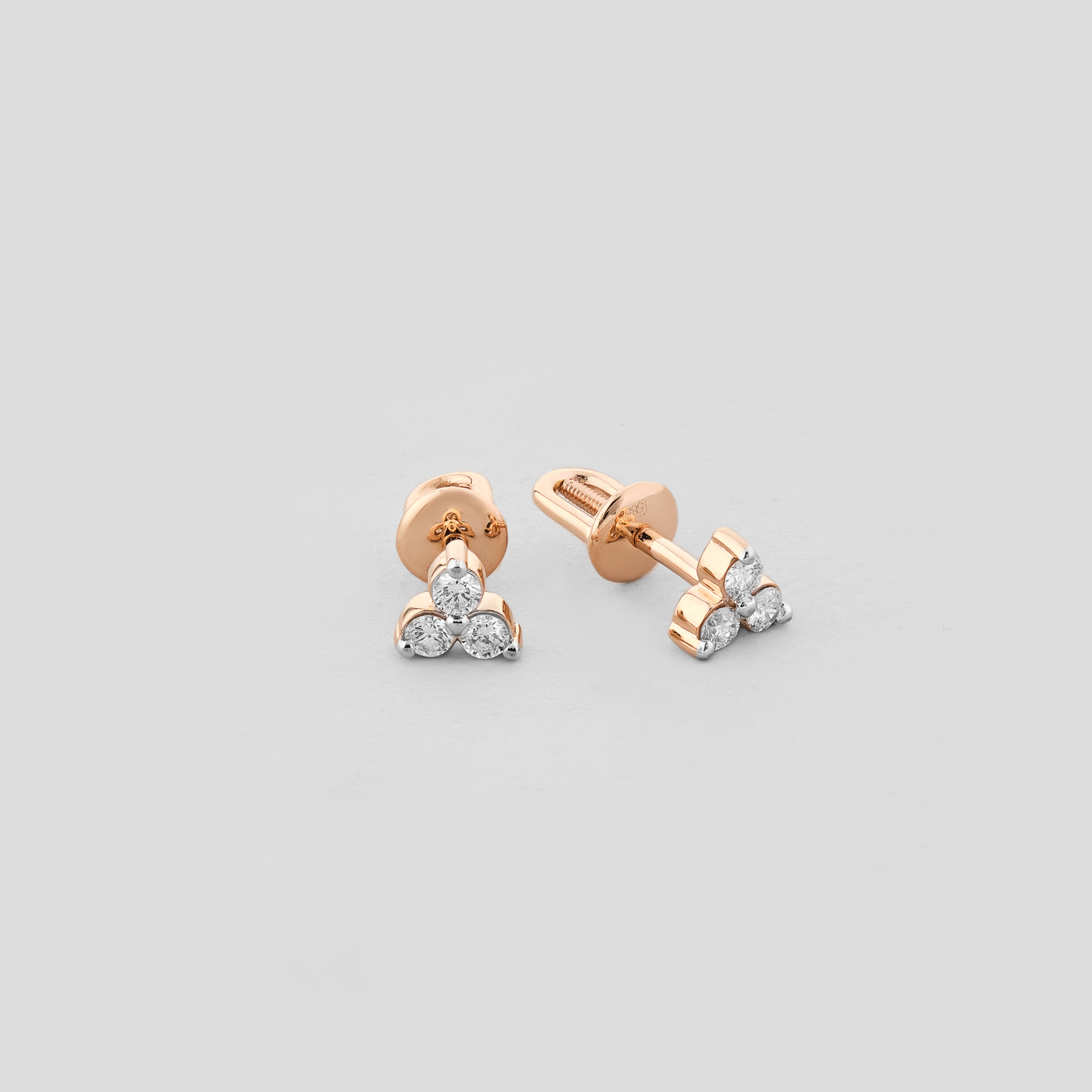 

Золотые серьги Minimal с682к-бр-ч-white