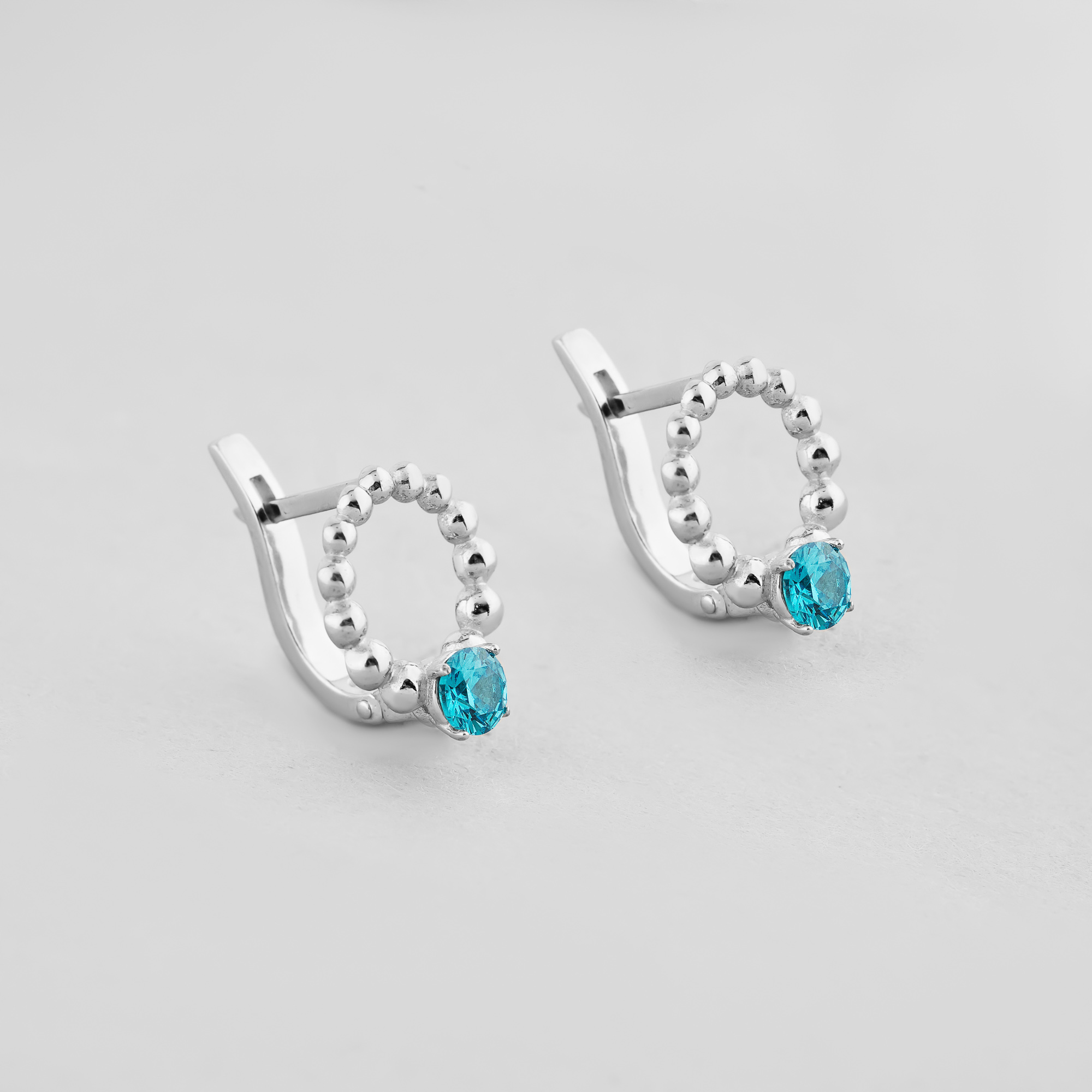

Серебряные серьги Minimal 1995-blue