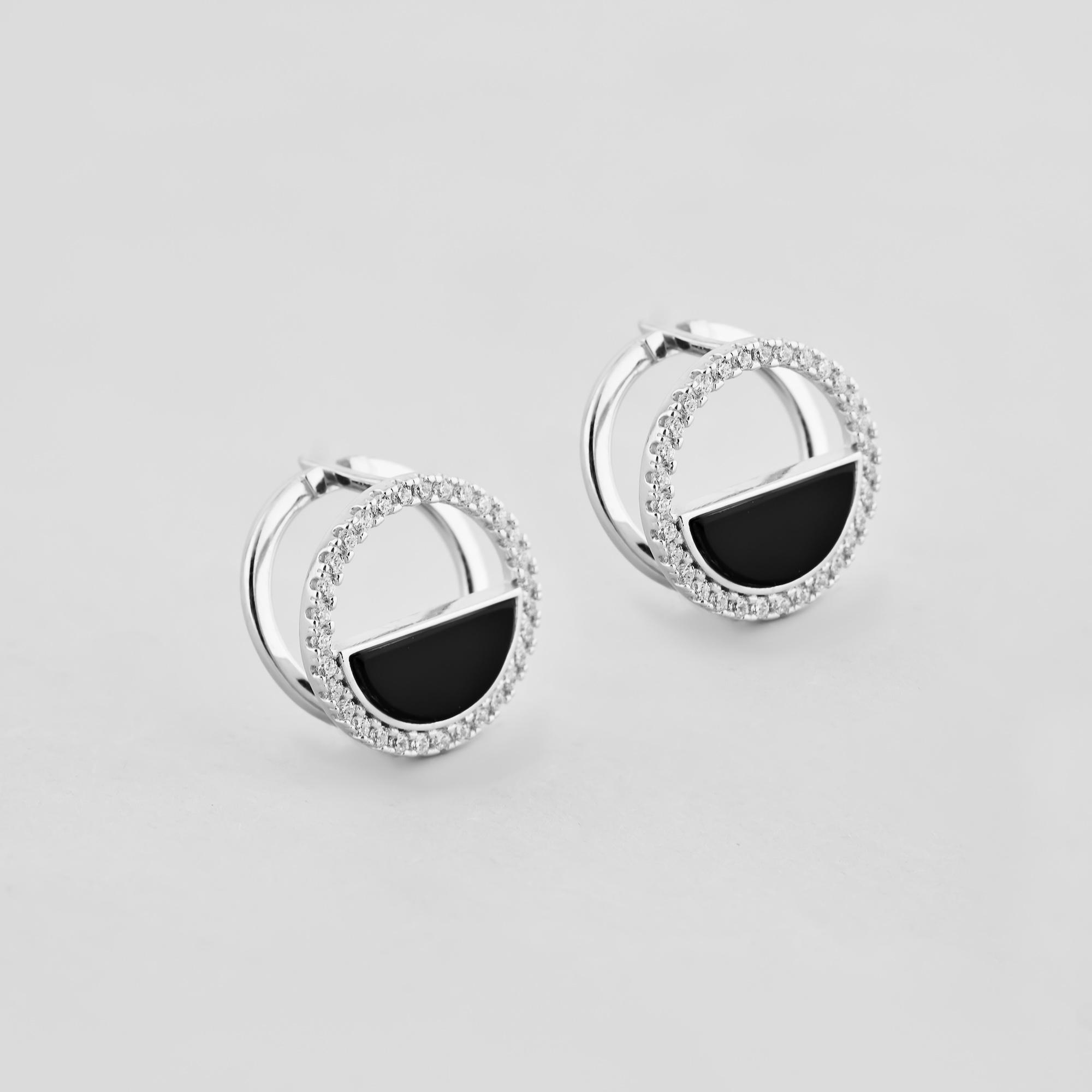 

Серебряные серьги Minimal 1851-dark