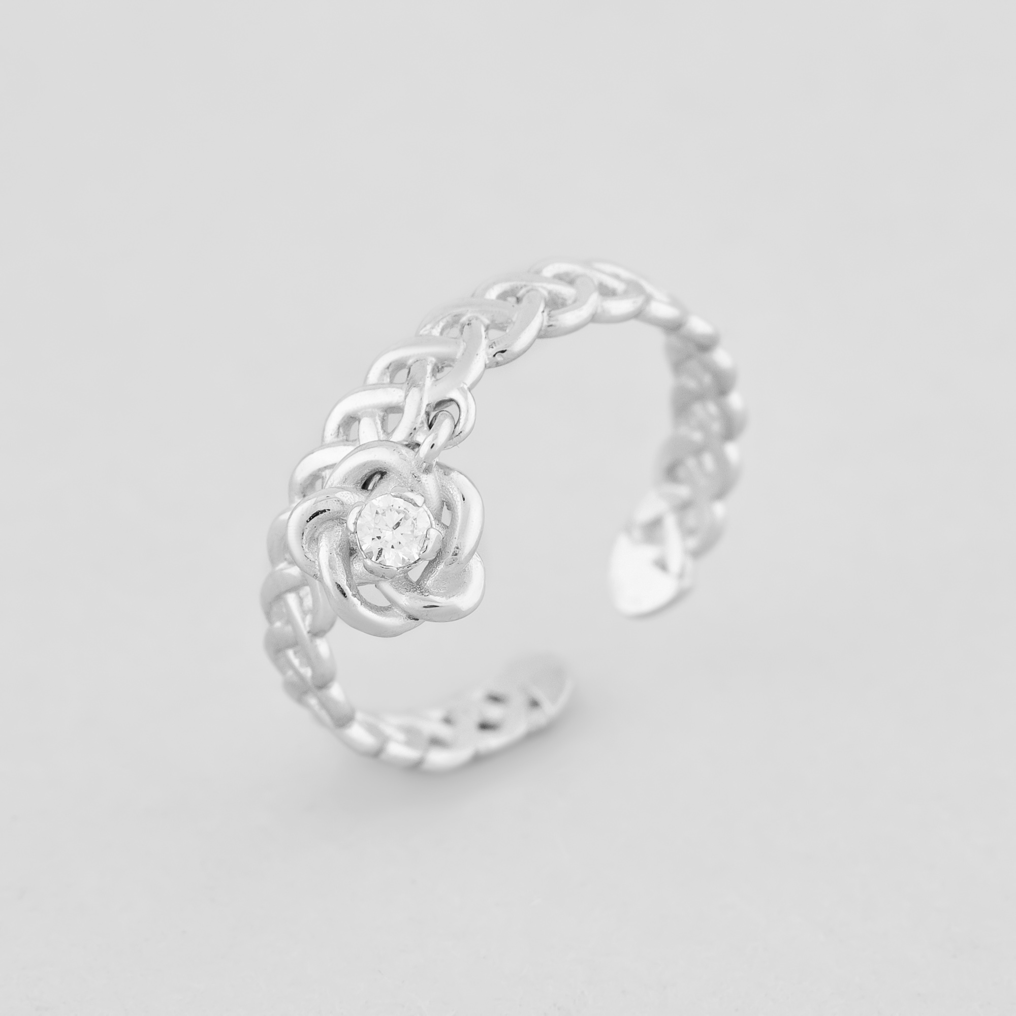 

Серебряное кольцо Minimal 1817-.5-18.5-white