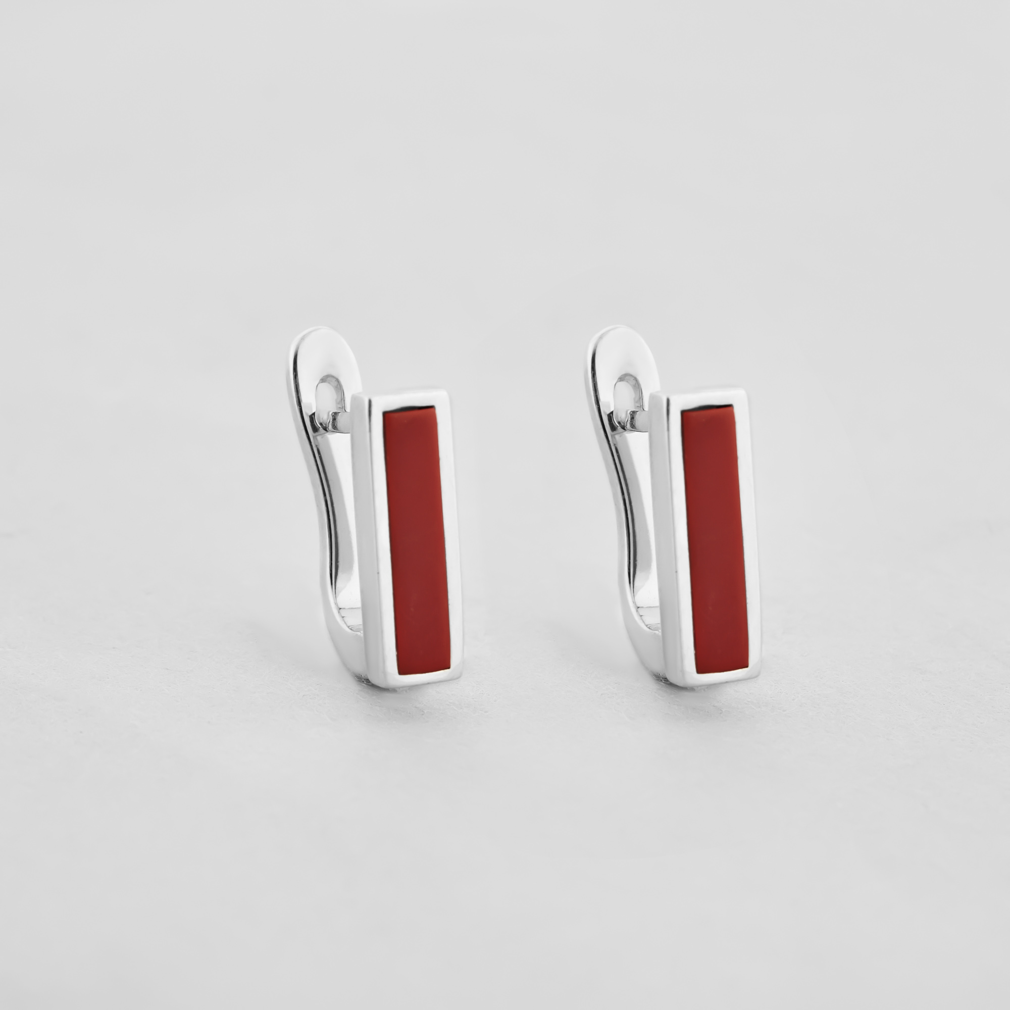 

Серебряные серьги Minimal 1876-red