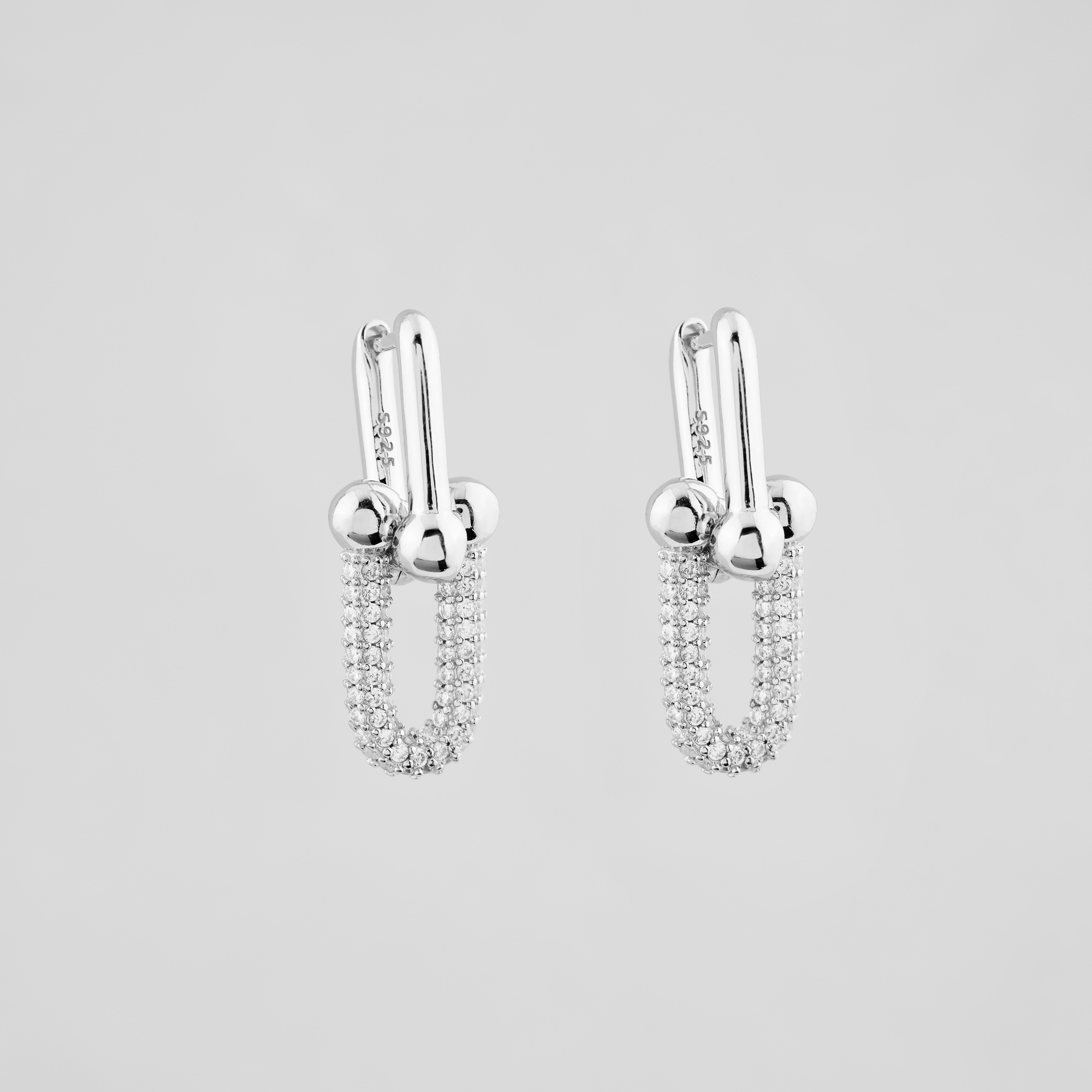 

Серебряные серьги Minimal 92-0035б