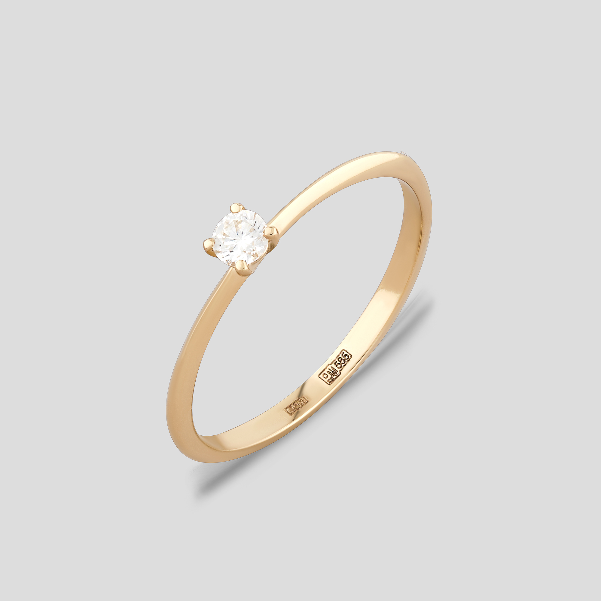 

Золотое кольцо Minimal к611ж-бр-дм- 17