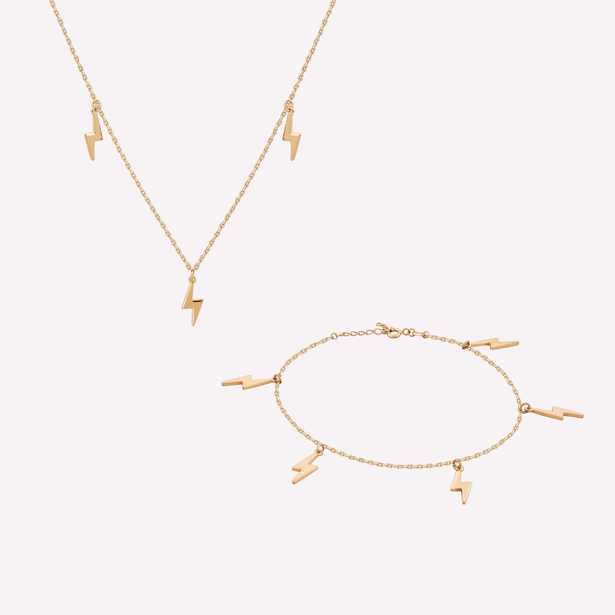 

Серебряные браслеты с позолотой Minimal B-49 15596 Бандл Вспышки молнии