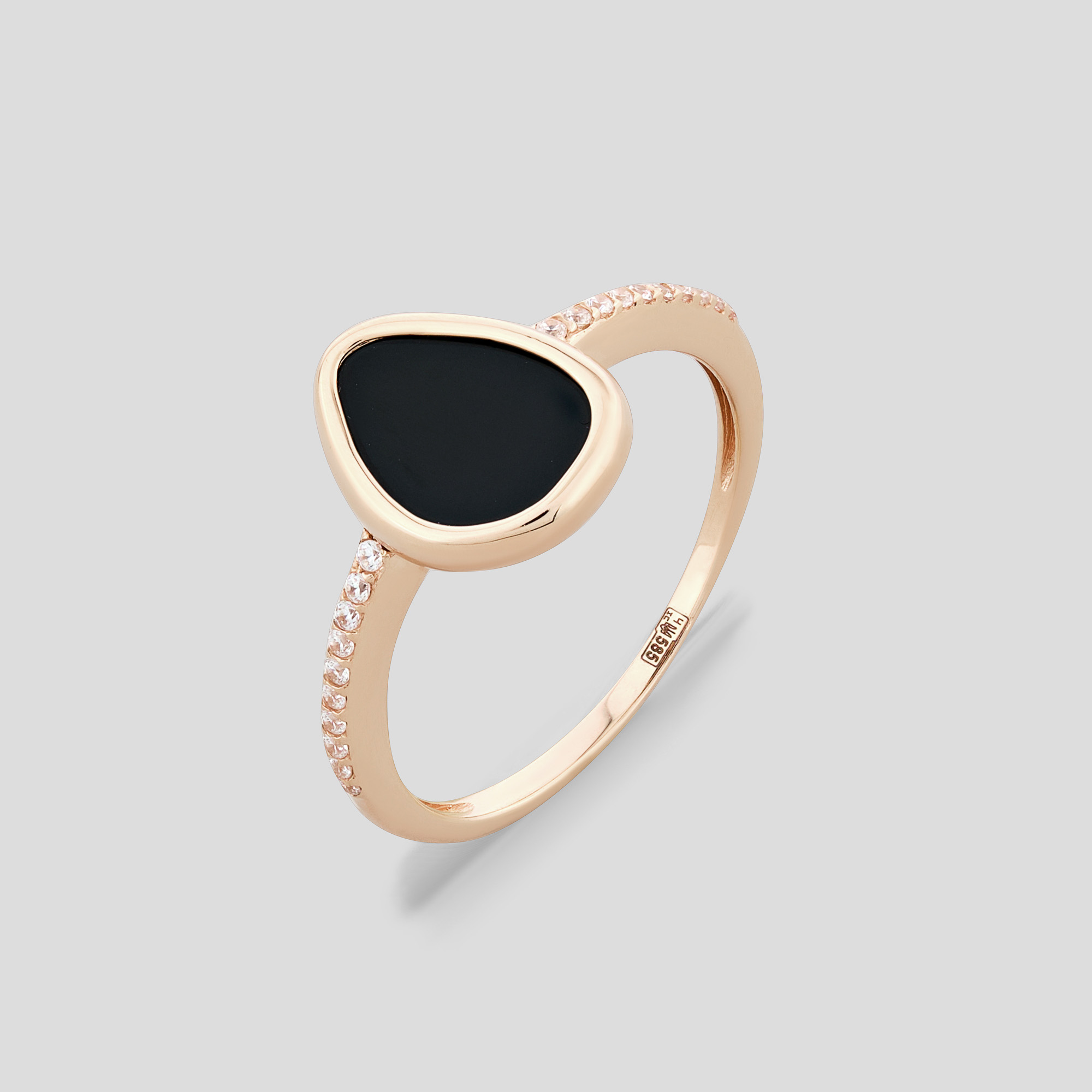 

Золотое кольцо Minimal к180-ч-др- 18