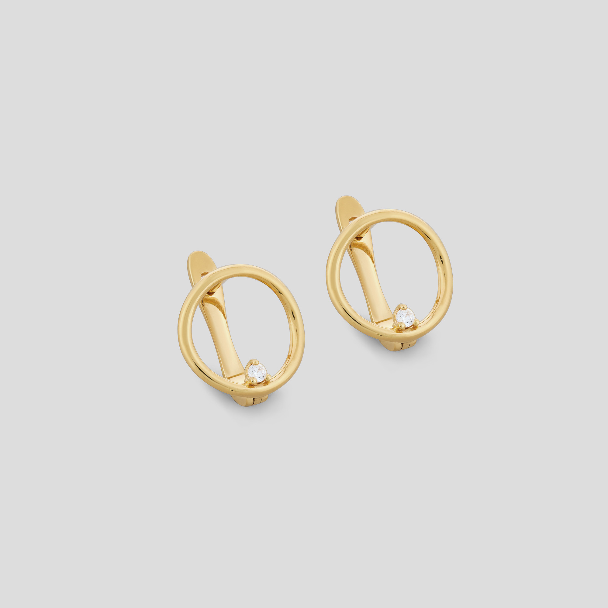 

Серебряные серьги с позолотой Minimal 1802/1-п