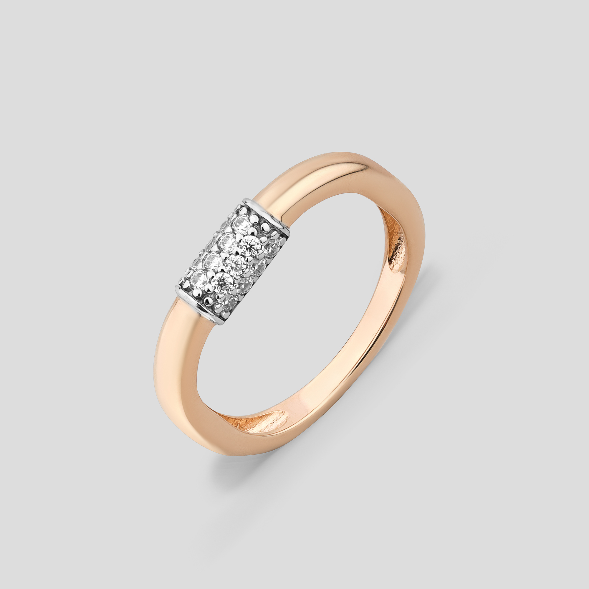 

Золотое кольцо Minimal к066-ч-др- 17