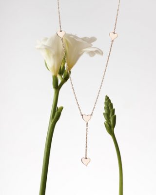 Намисто із сердечками із золота