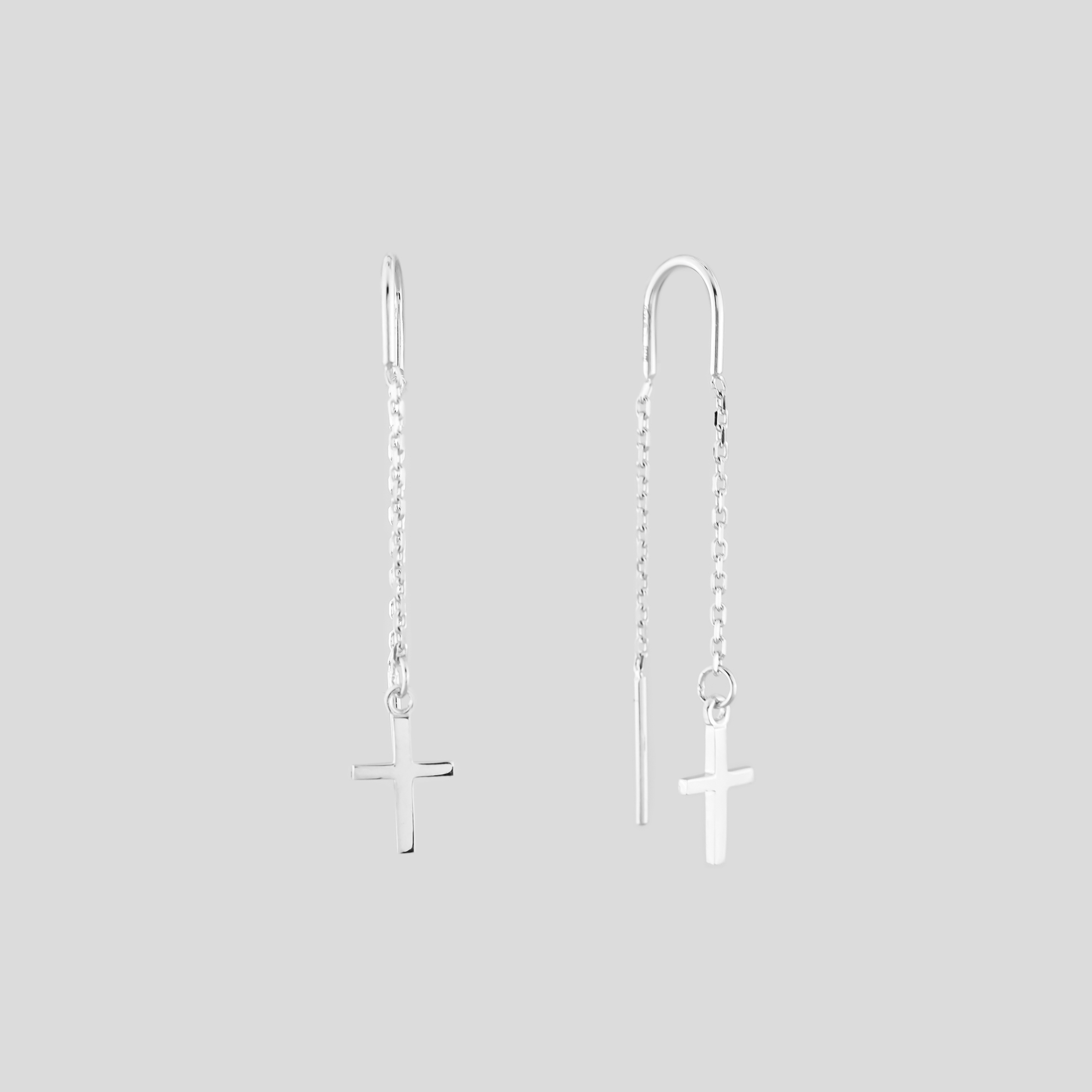 

Серебряные серьги Minimal 20673