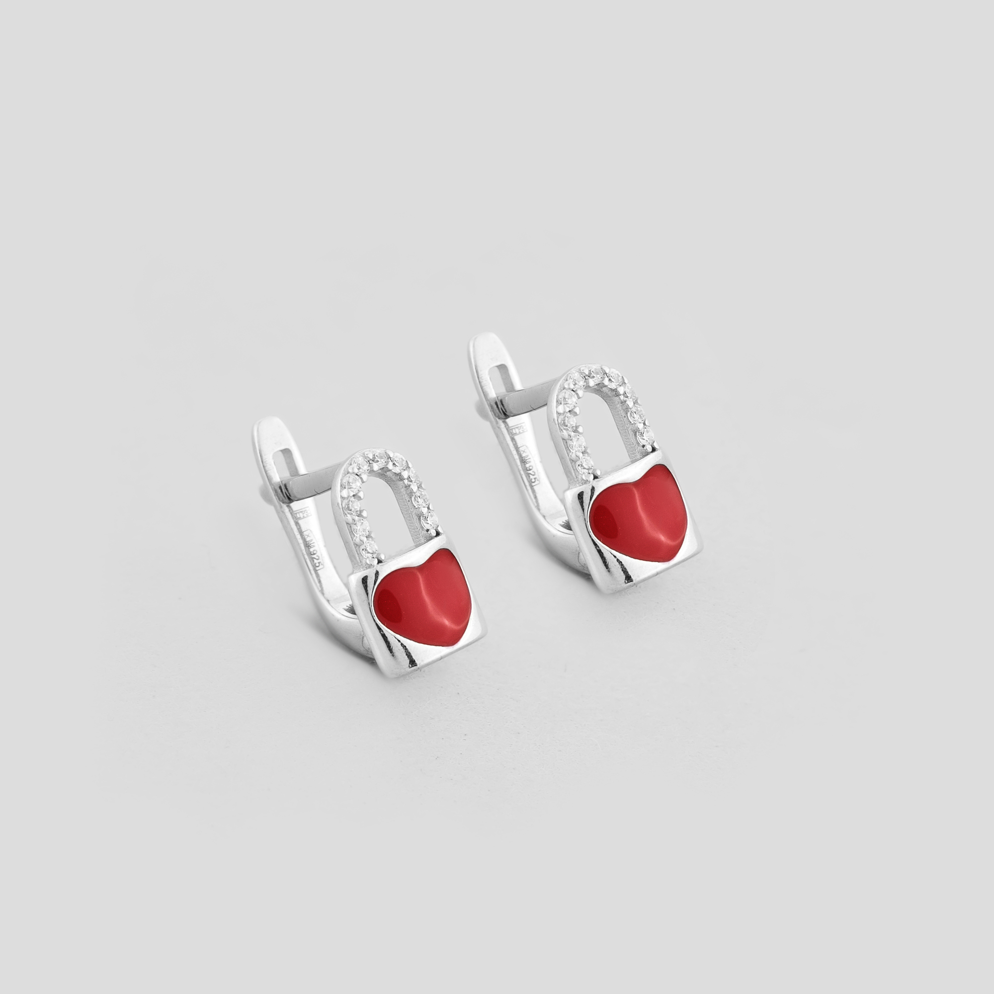 

Серьги Красный замочек