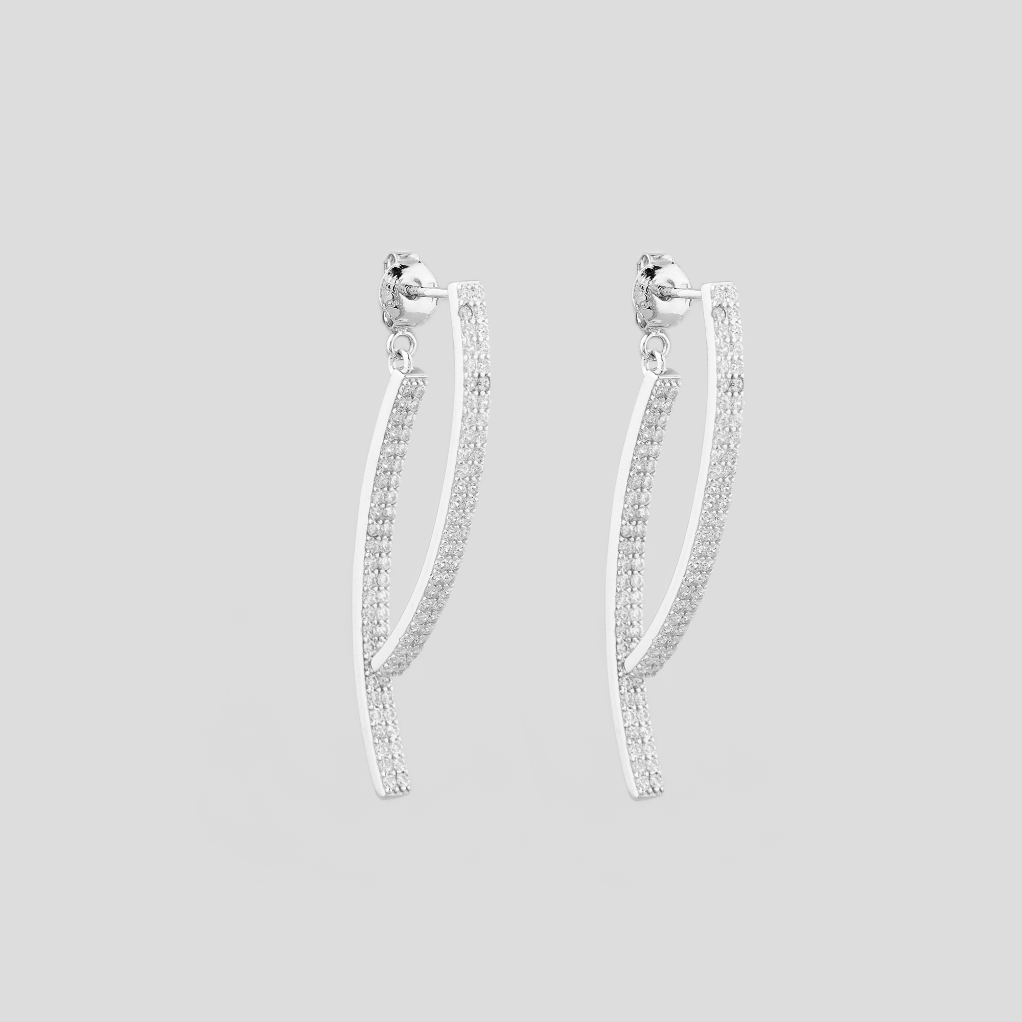 

Серебряные серьги Minimal 2-0019б