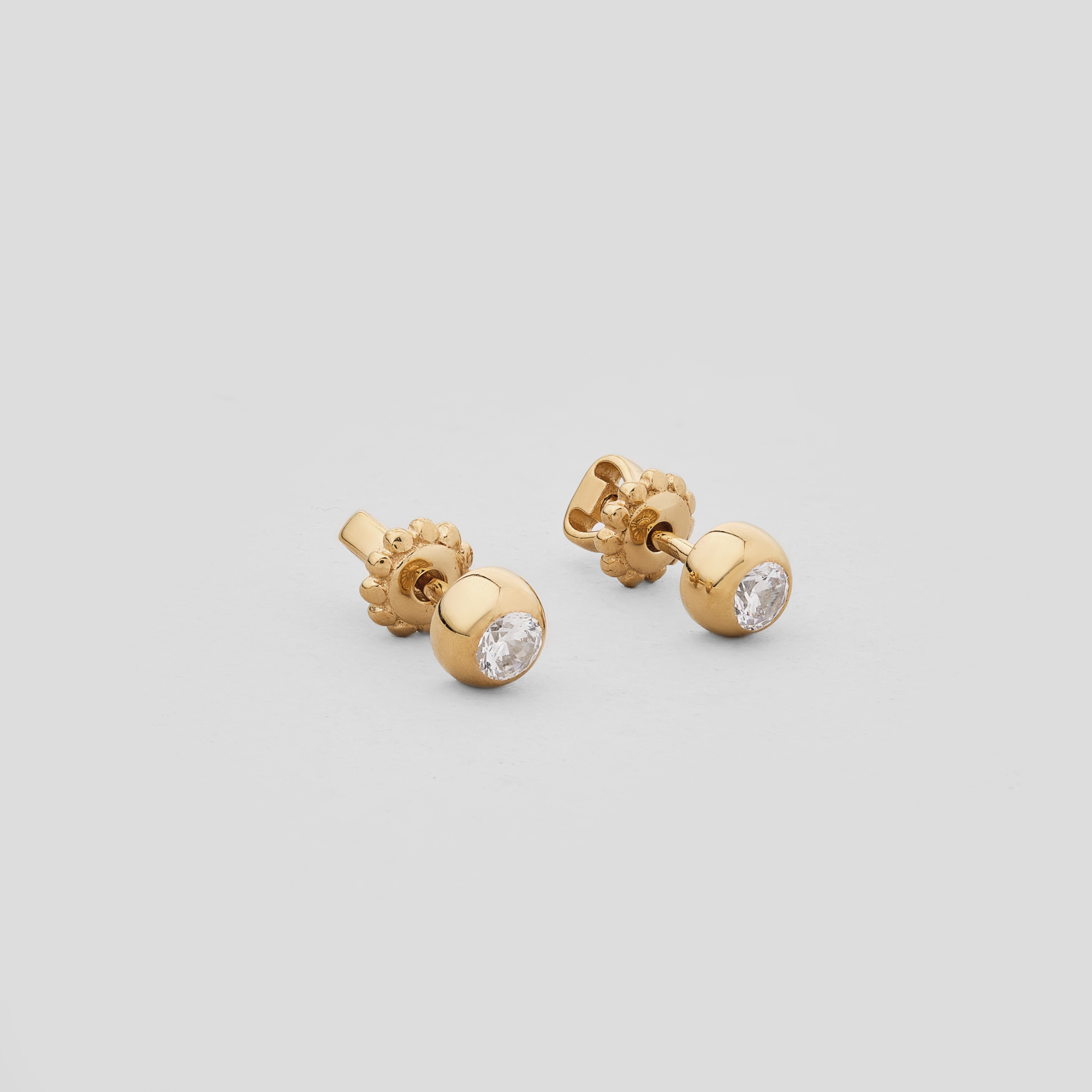

Серебряные серьги с позолотой Minimal с0121ж(б)