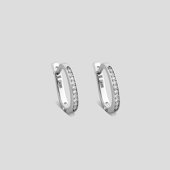 Сережки з білого золота з діамантами