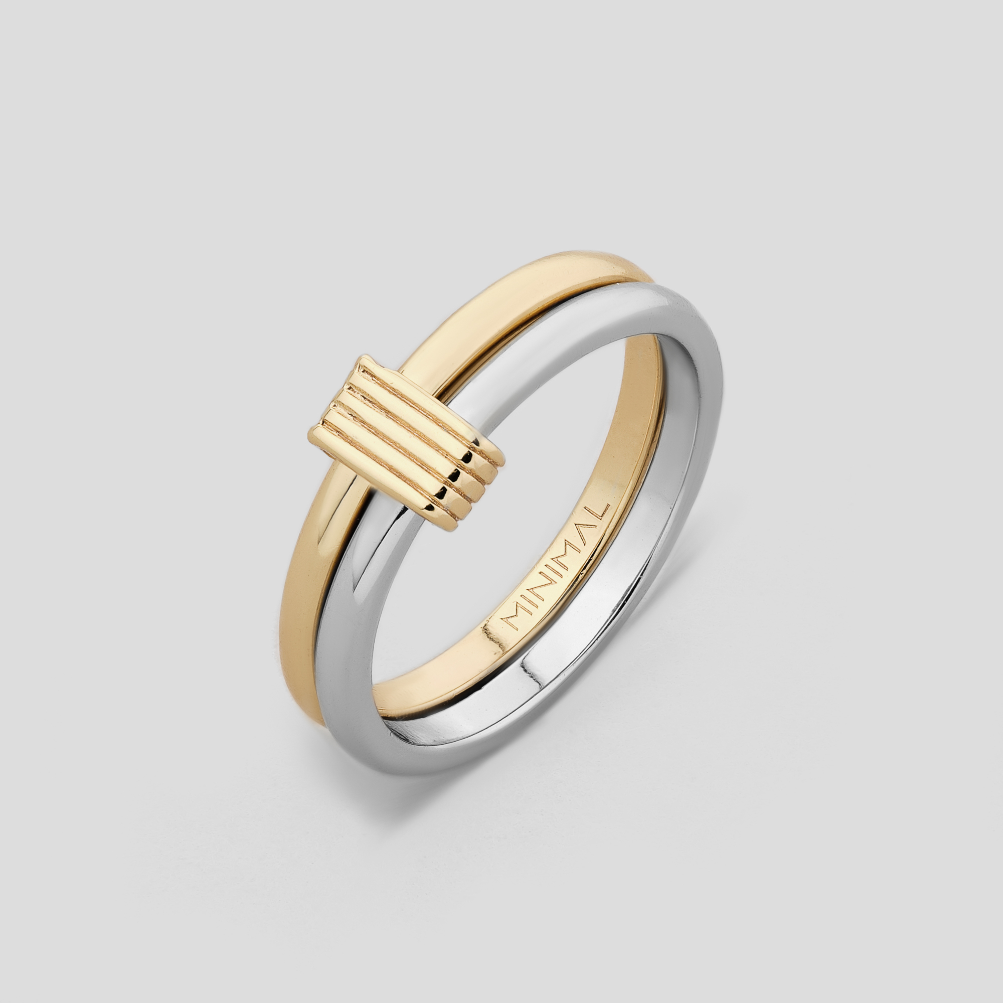

Серебряные кольца с позолотой Minimal 10492рП/DR3343- 16
