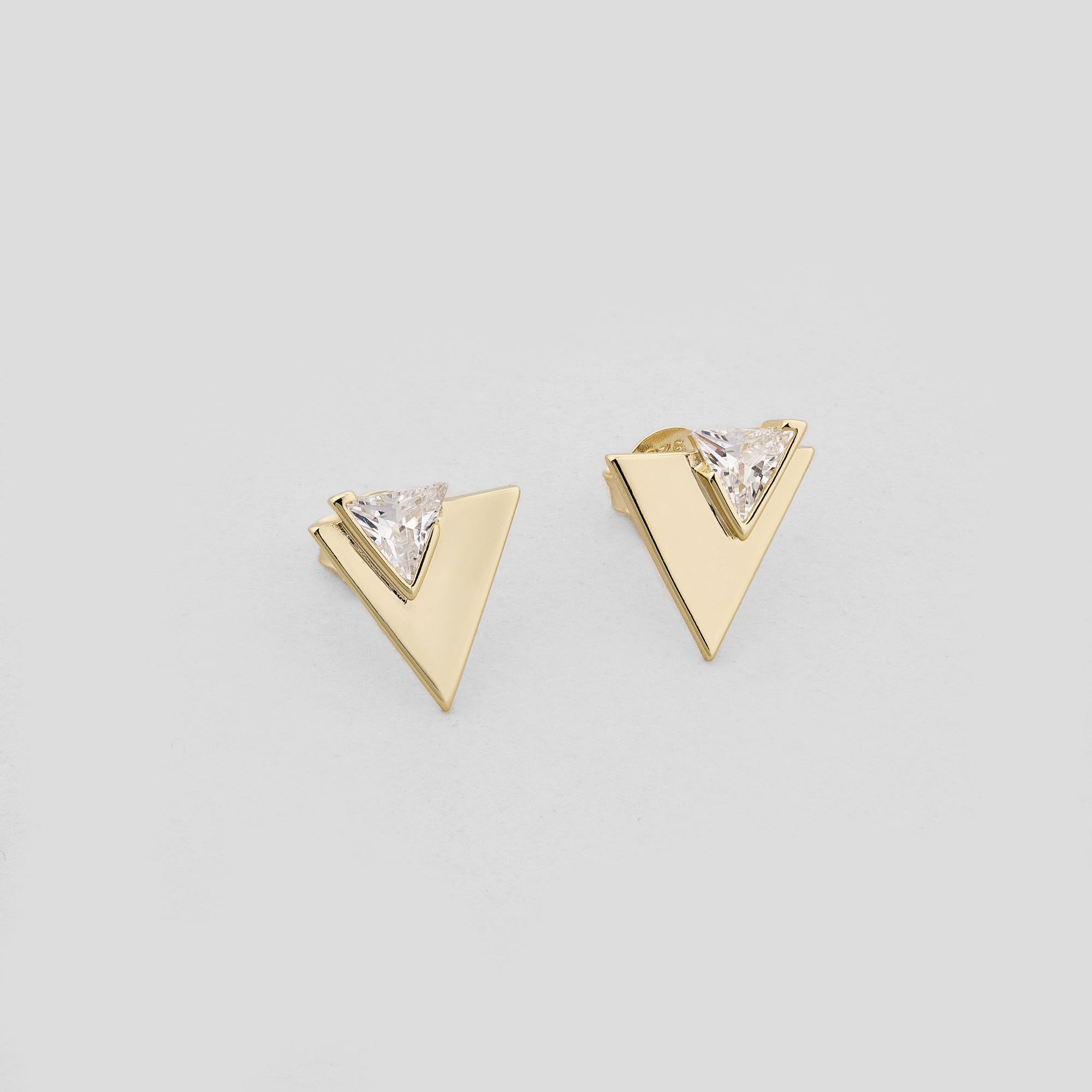 

Серебряные серьги с позолотой Minimal E4986