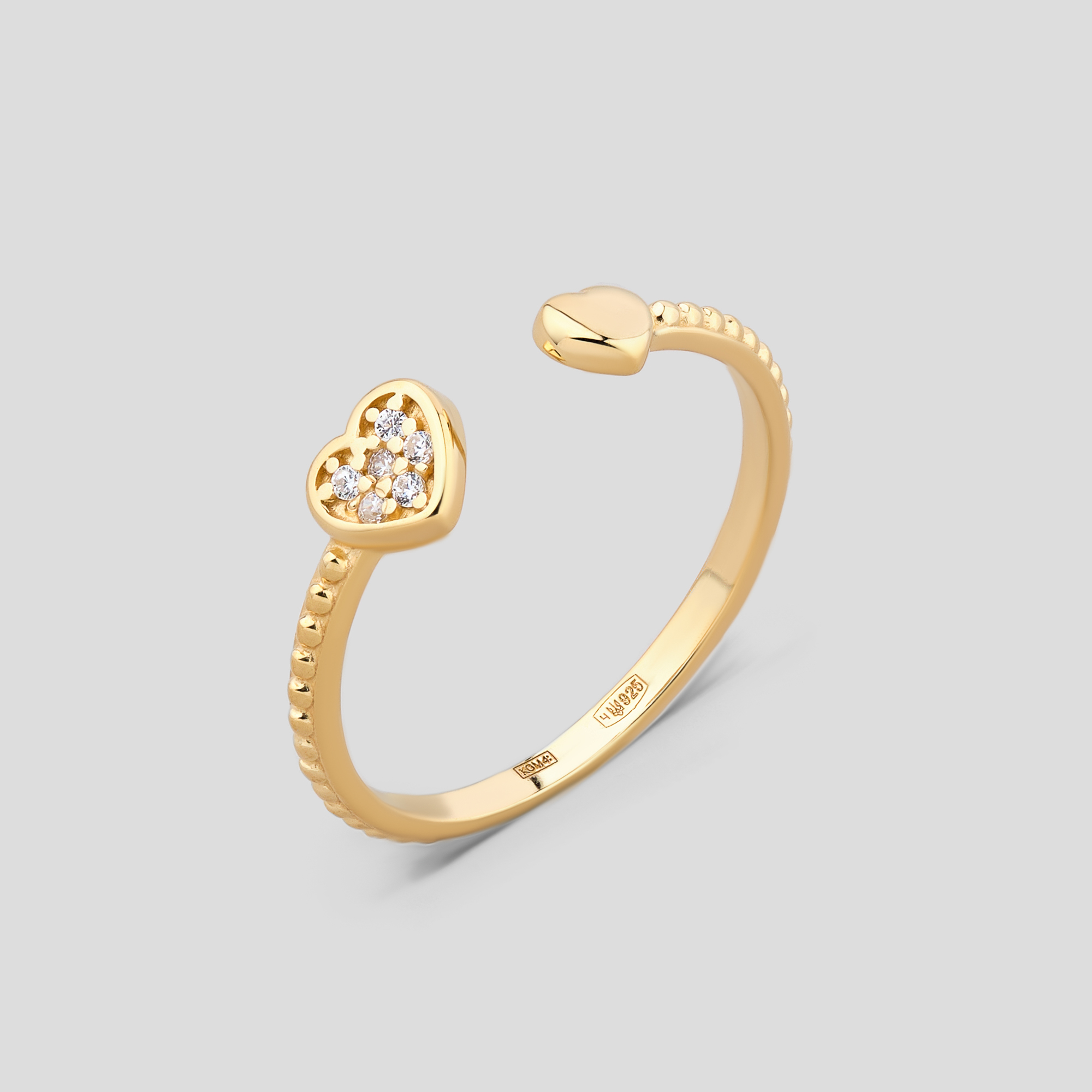 

Серебряные кольца с позолотой Minimal ЛК-0191з