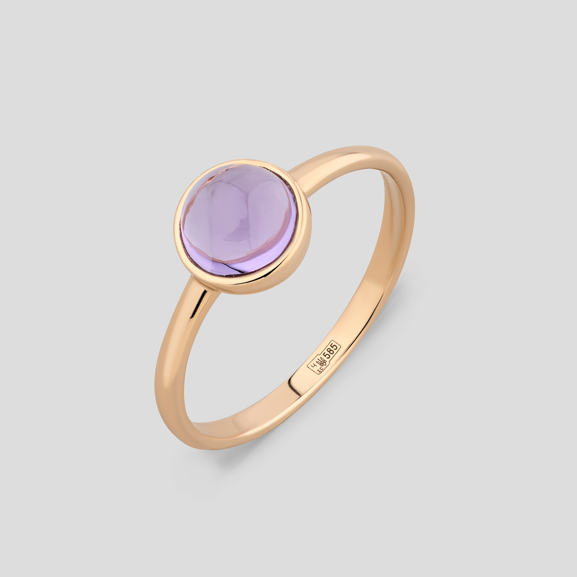

Золотое кольцо Minimal к480-ч-purple- 17