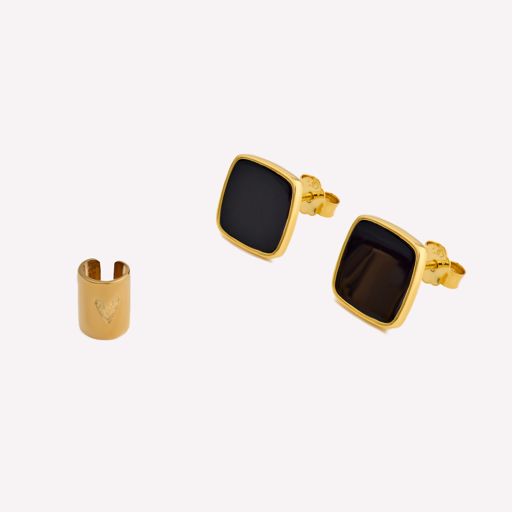 

Серебряные серьги с позолотой Minimal BP-10